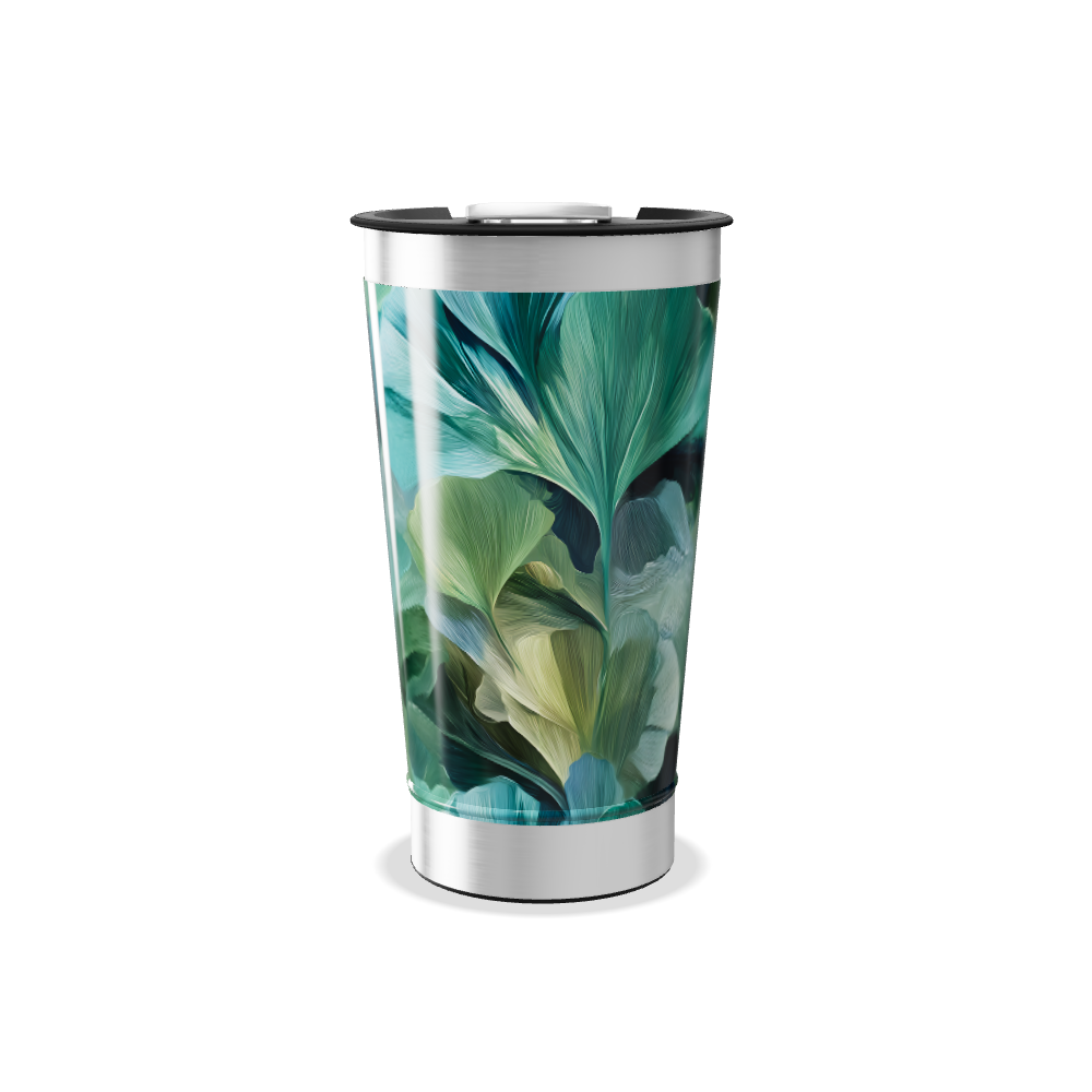 Copo Térmico - Estampa Folhas Verdes