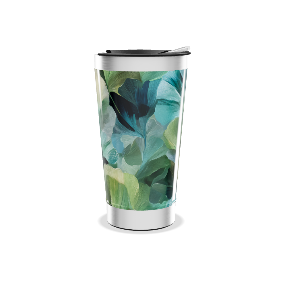 Copo Térmico - Estampa Folhas Verdes