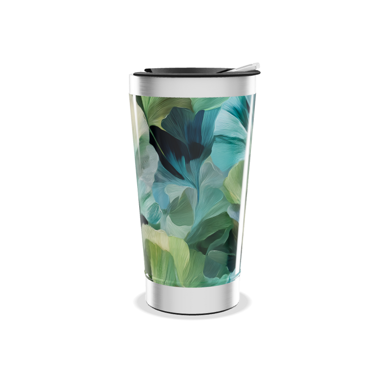 Copo Térmico - Estampa Folhas Verdes