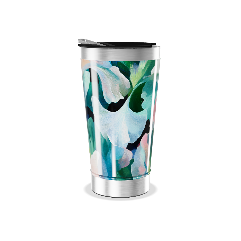 Copo Térmico - Floral colorido aço inox