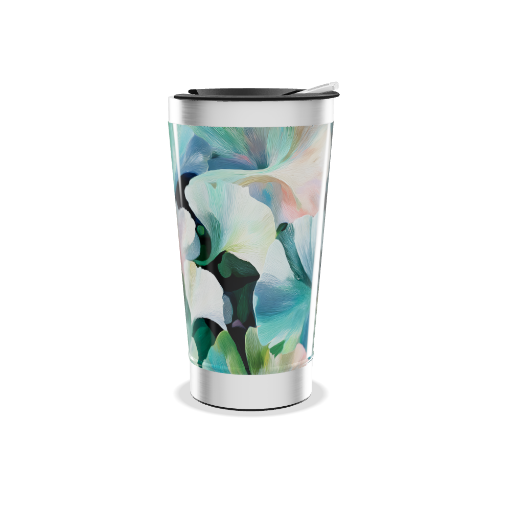 Copo Térmico - Floral colorido aço inox