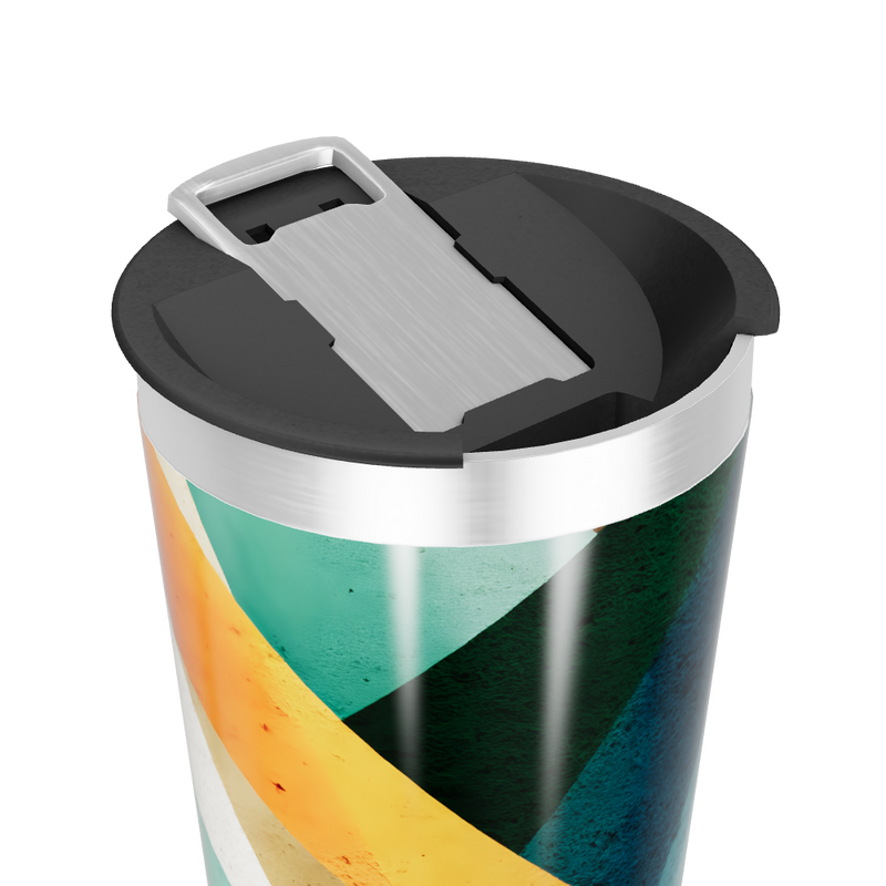 Copo Térmico - Geométrico Colorido Aço Inox