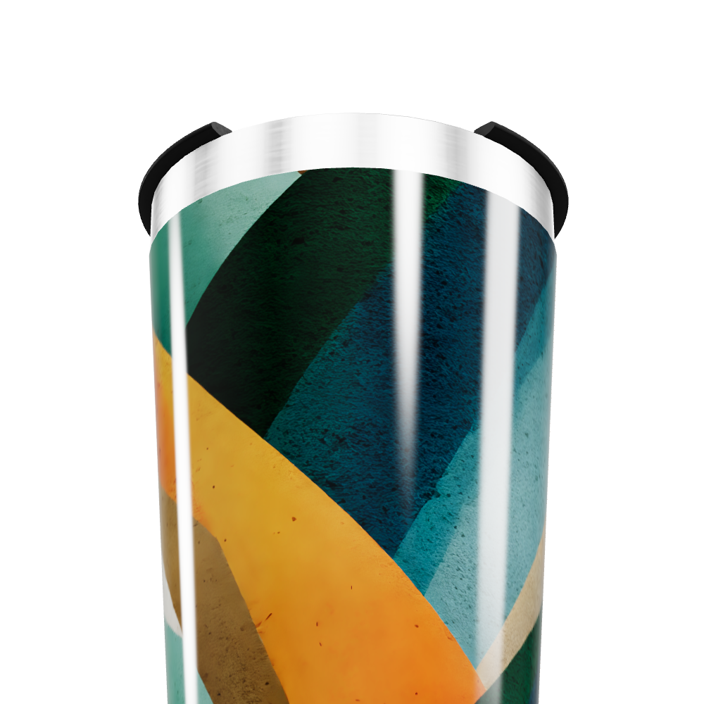 Copo Térmico - Geométrico Colorido Aço Inox