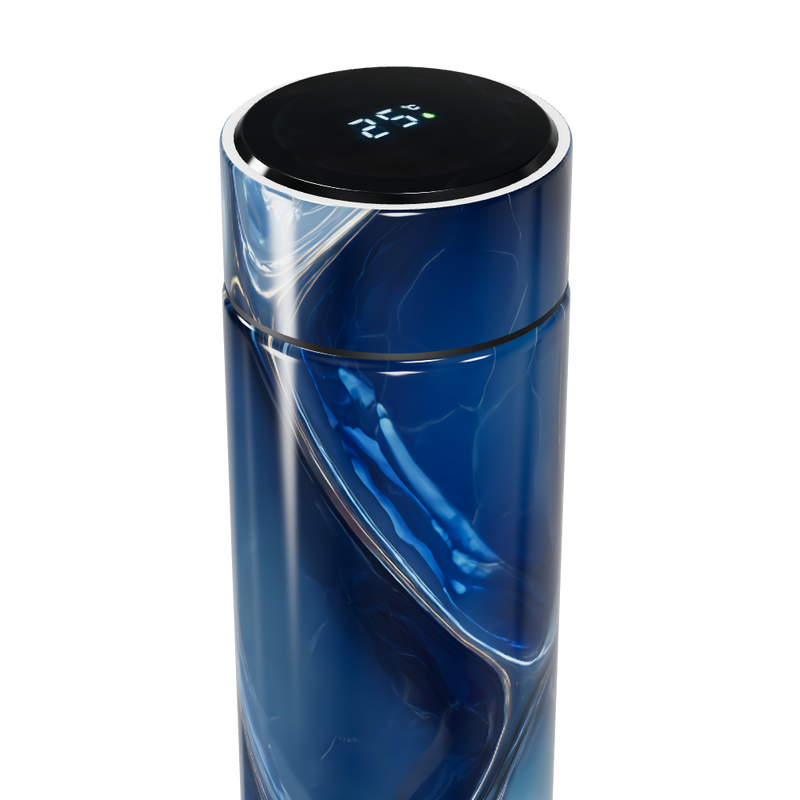 Garrafa Térmica Touch - Azul Marmorizado Digital