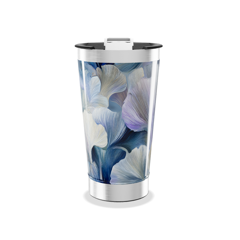 Copo Térmico - Estampa Floral Azul