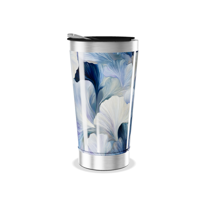 Copo Térmico - Estampa Floral Azul