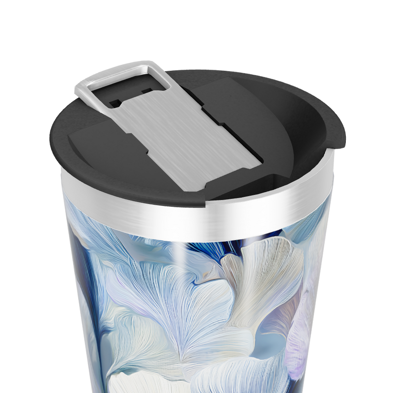 Copo Térmico - Estampa Floral Azul