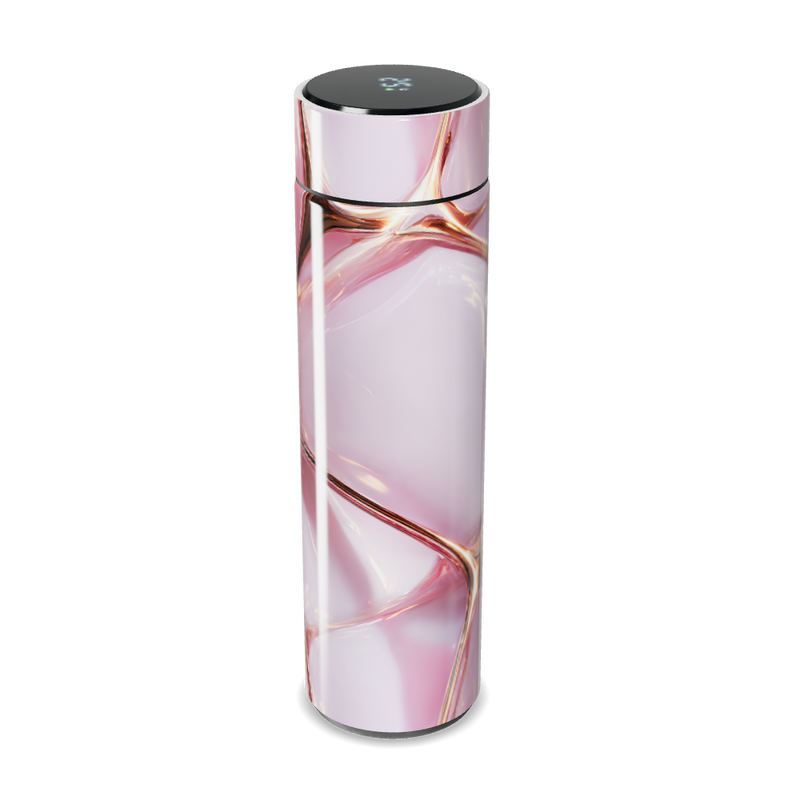 Garrafa Térmica Touch - Rosa com Estampa Abstrata