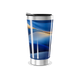 Copo Térmico - Azul com ondas