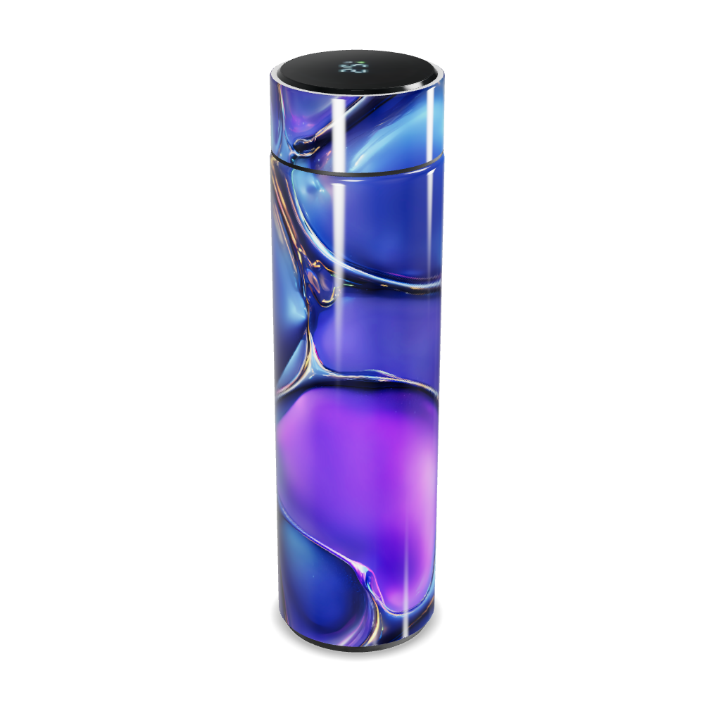 Garrafa Térmica Touch - Azul Metálico LED