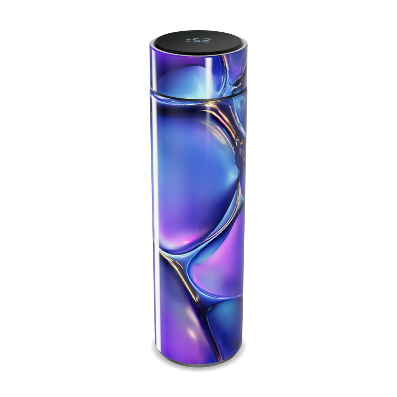 Garrafa Térmica Touch - Azul Metálico LED