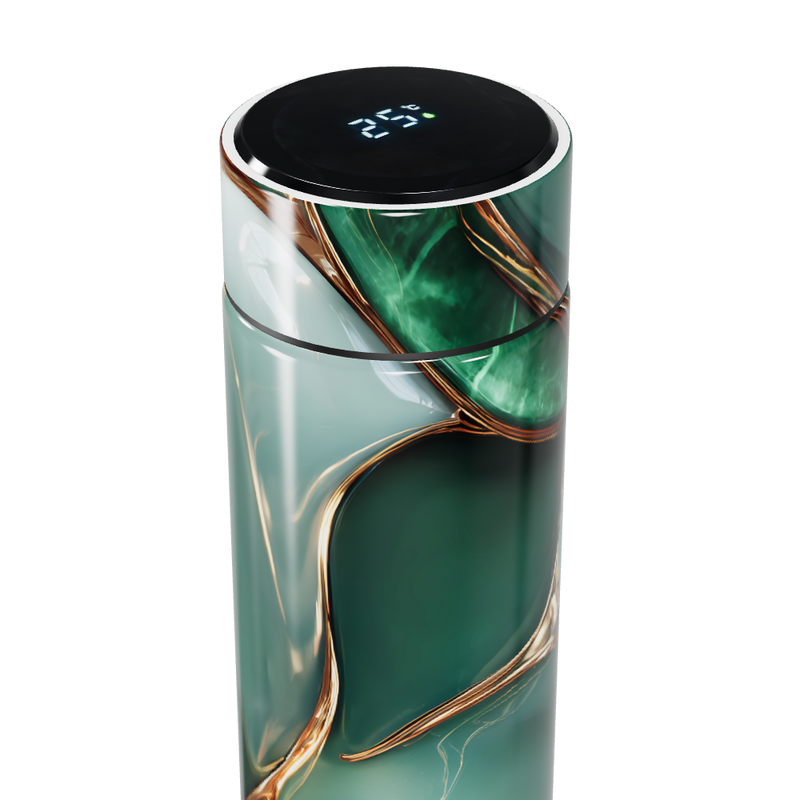 Garrafa Térmica Touch - Verde Marmorizada