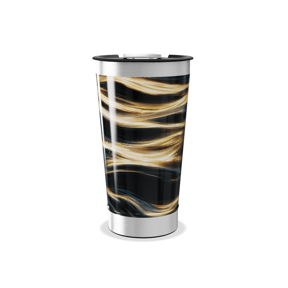 Copo Térmico - Preto com Listras Luminosas