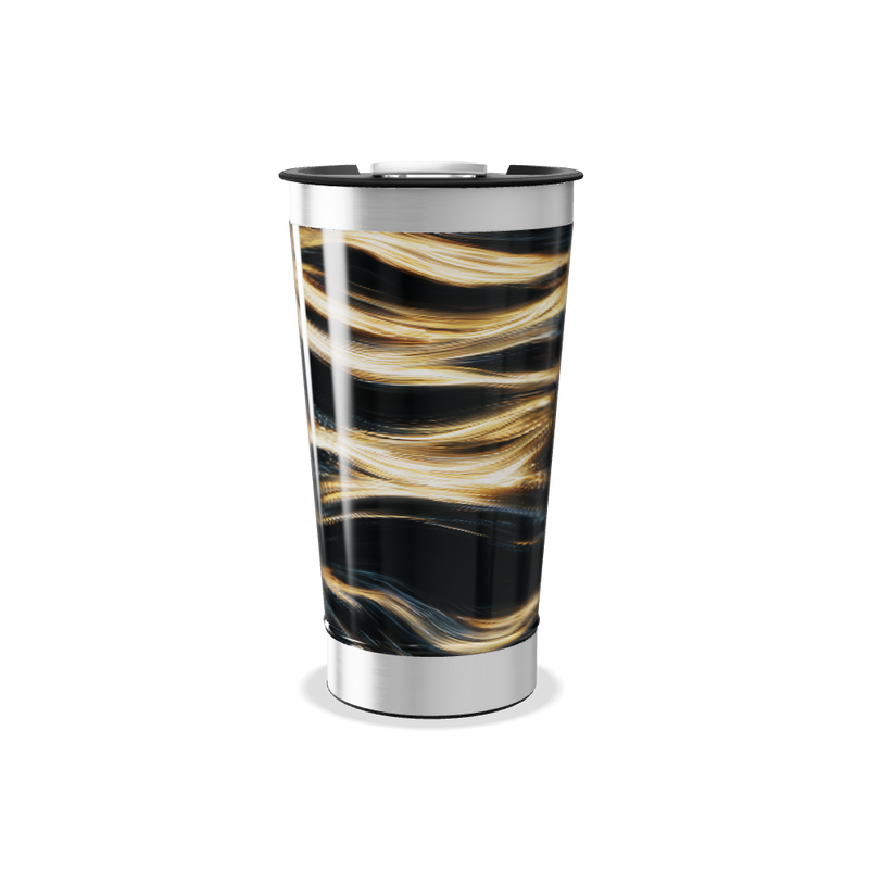 Copo Térmico - Preto com Listras Luminosas