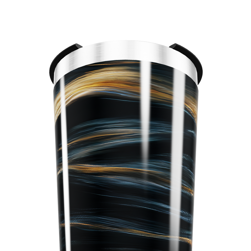 Copo Térmico - Preto com Listras Luminosas