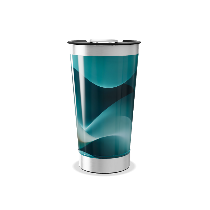 Copo Térmico - Azul Inox Abstrato