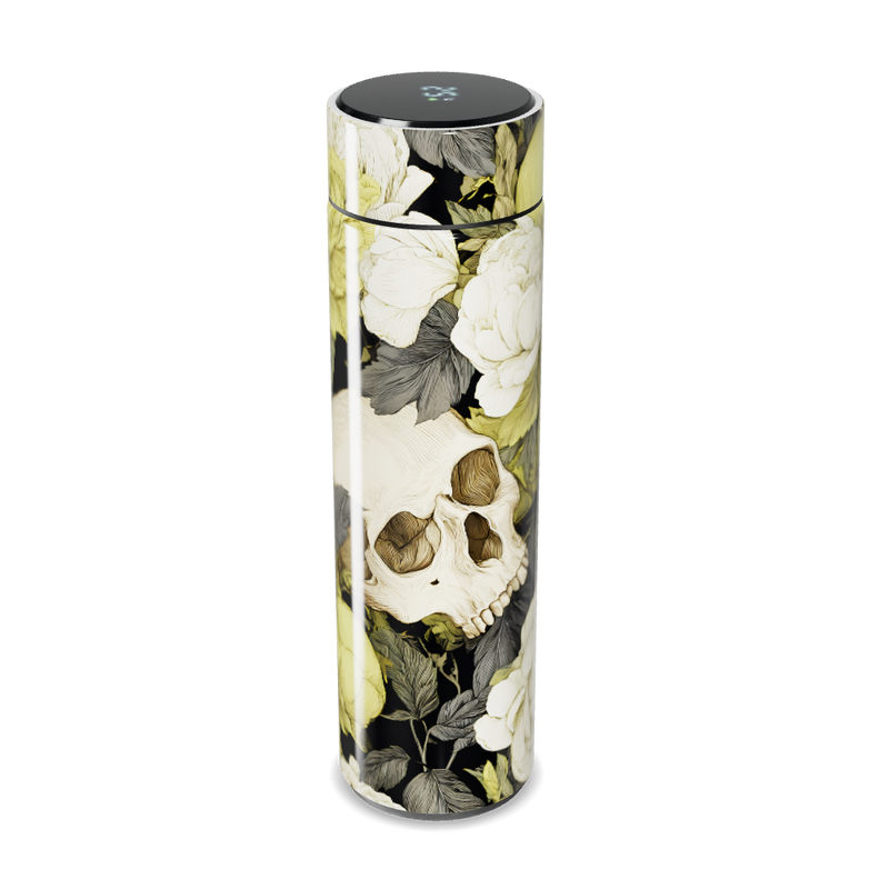 Garrafa Térmica Touch Floral - Aço Inox Preto