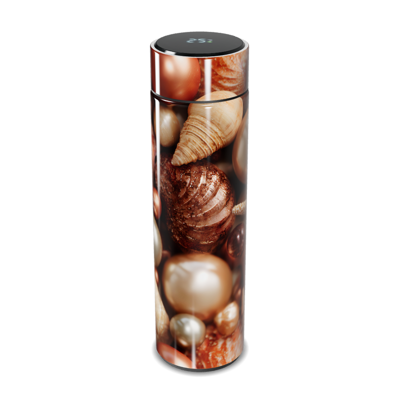 Garrafa Térmica Touch - Conchas Marrom e Bege