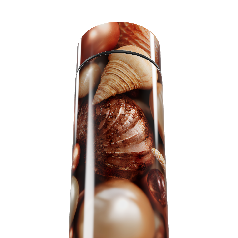 Garrafa Térmica Touch - Conchas Marrom e Bege