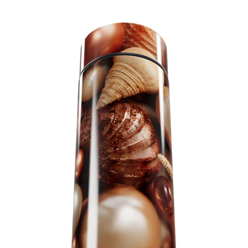 Garrafa Térmica Touch - Conchas Marrom e Bege