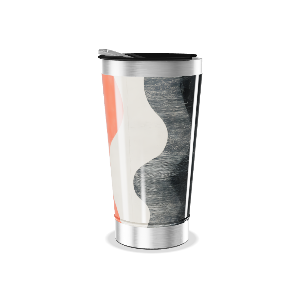 Copo Térmico - Preto Mármore Aço Inox