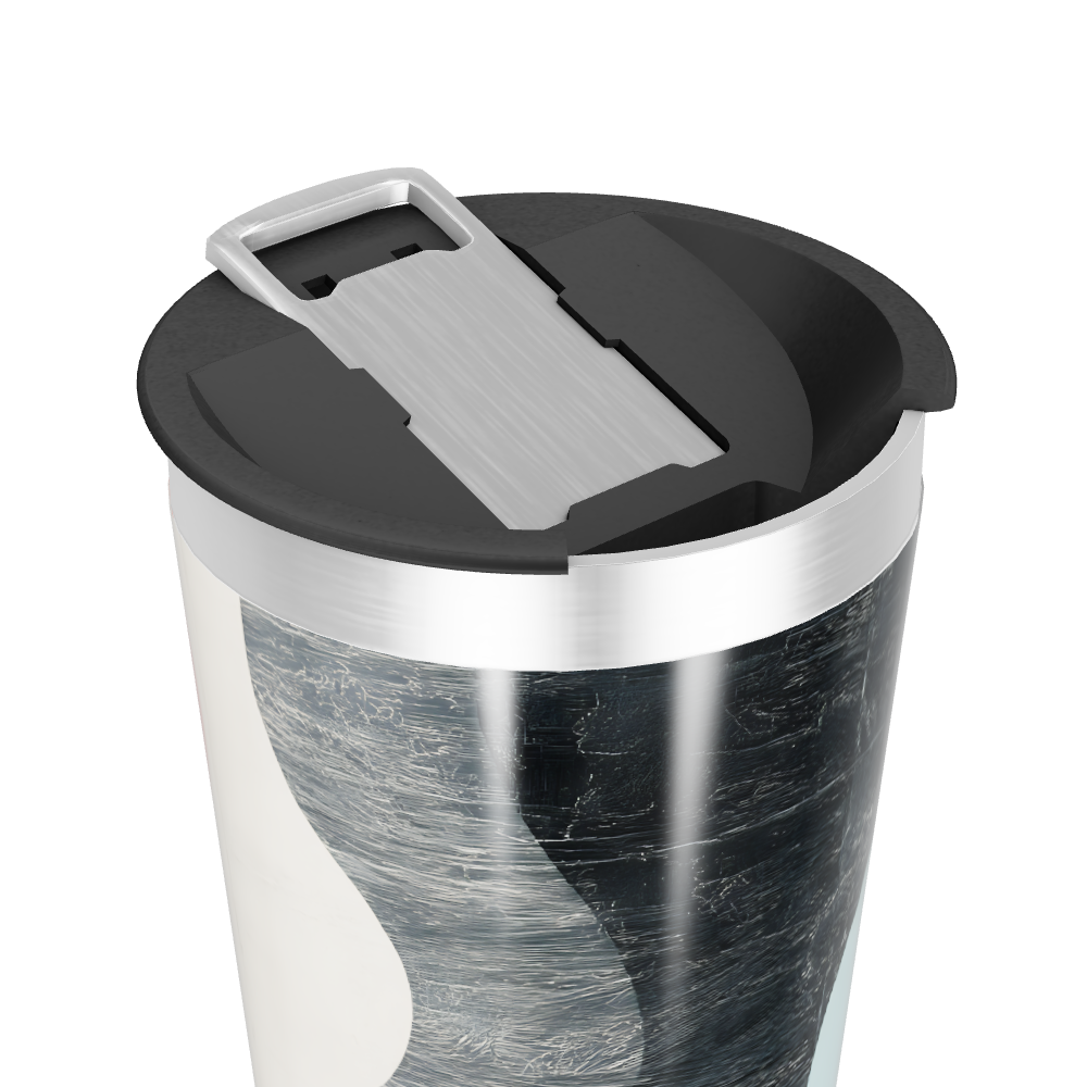 Copo Térmico - Preto Mármore Aço Inox