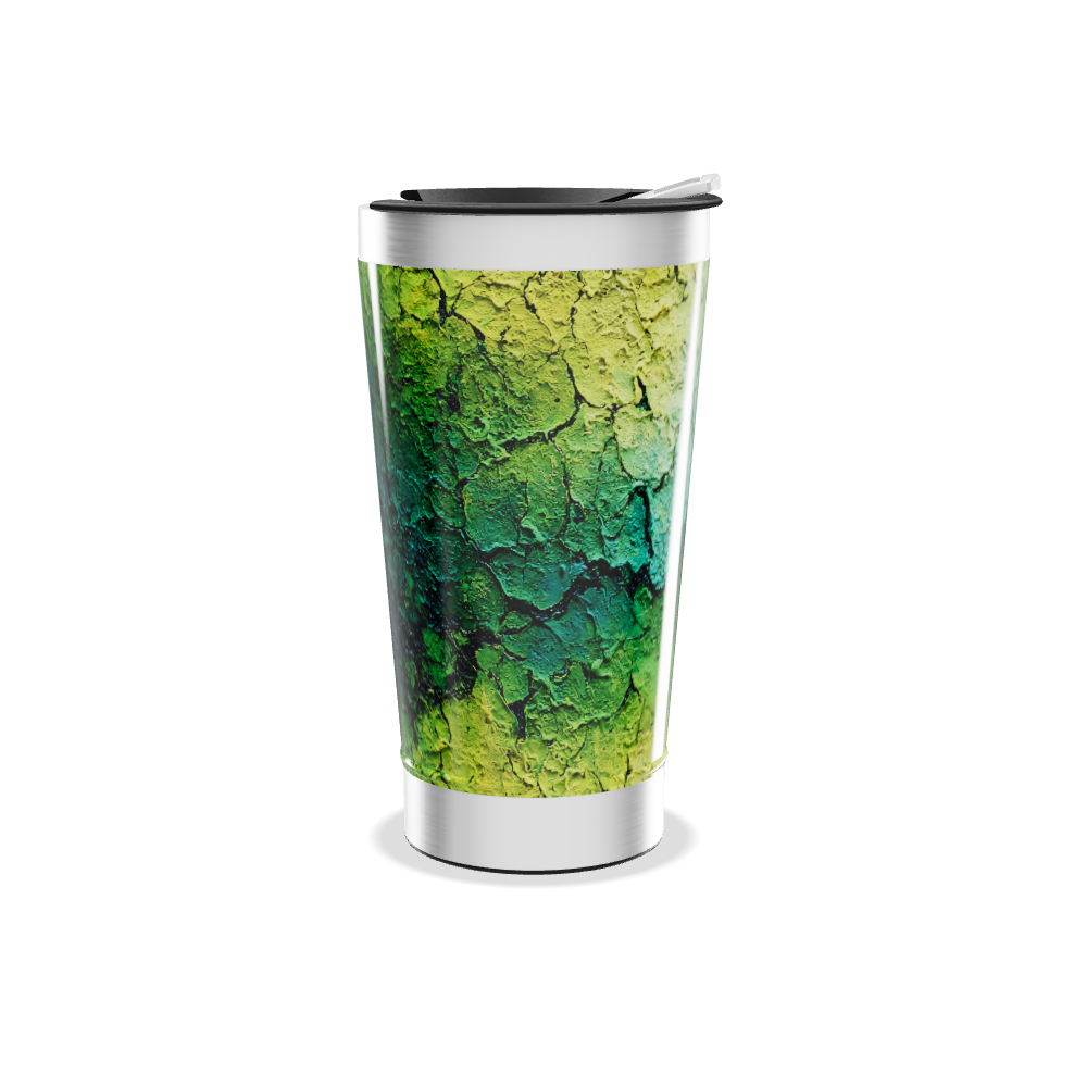 Copo Térmico - Textura Verde Azul