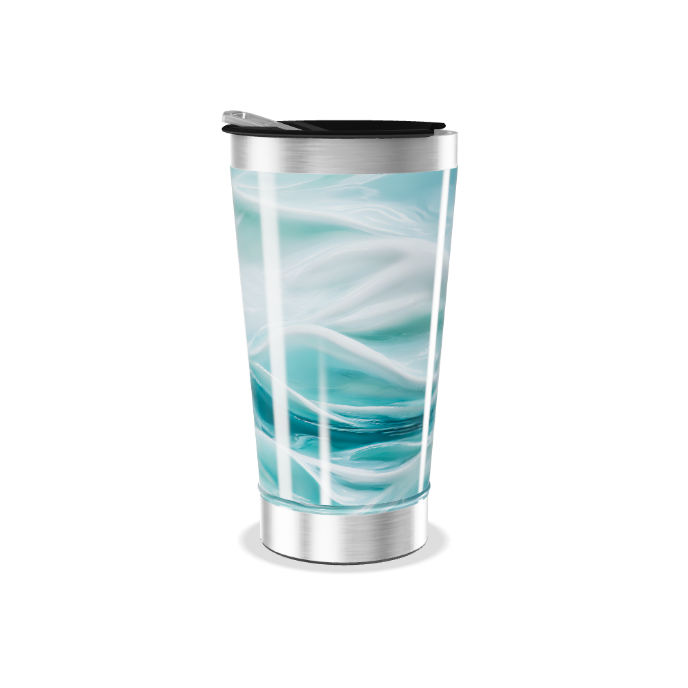 Copo Térmico - Azul Marmorizado Aço Inox