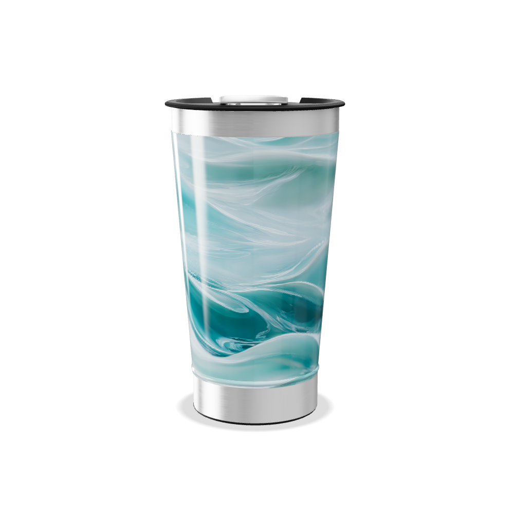 Copo Térmico - Azul Marmorizado Aço Inox