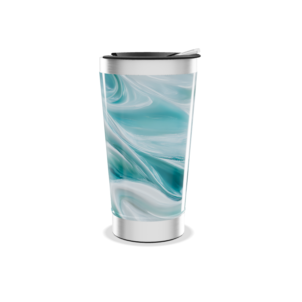 Copo Térmico - Azul Marmorizado Aço Inox