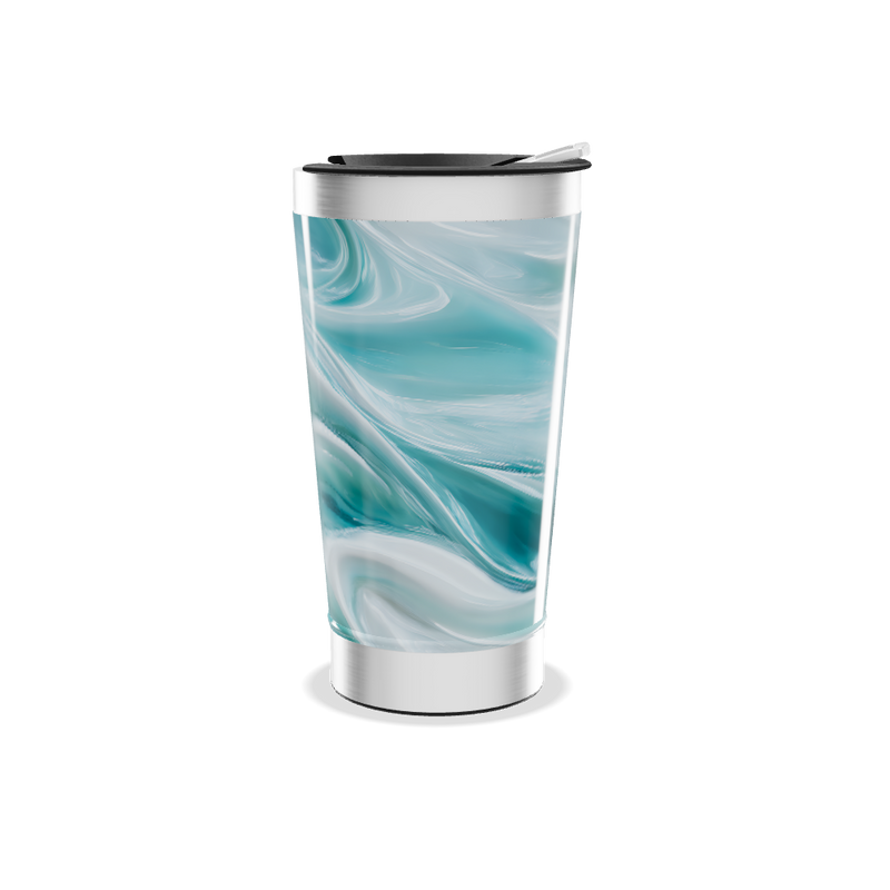 Copo Térmico - Azul Marmorizado Aço Inox