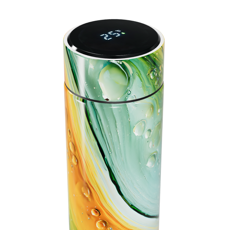 Garrafa Térmica Touch - Design Abstrato Colorido