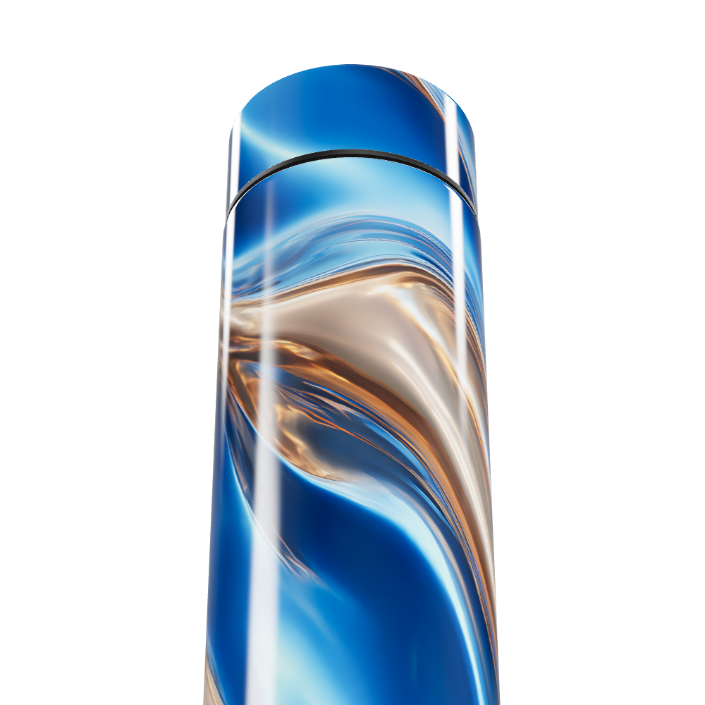 Garrafa Térmica Touch Azul Marmorizada Digital