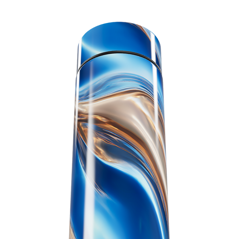 Garrafa Térmica Touch Azul Marmorizada Digital