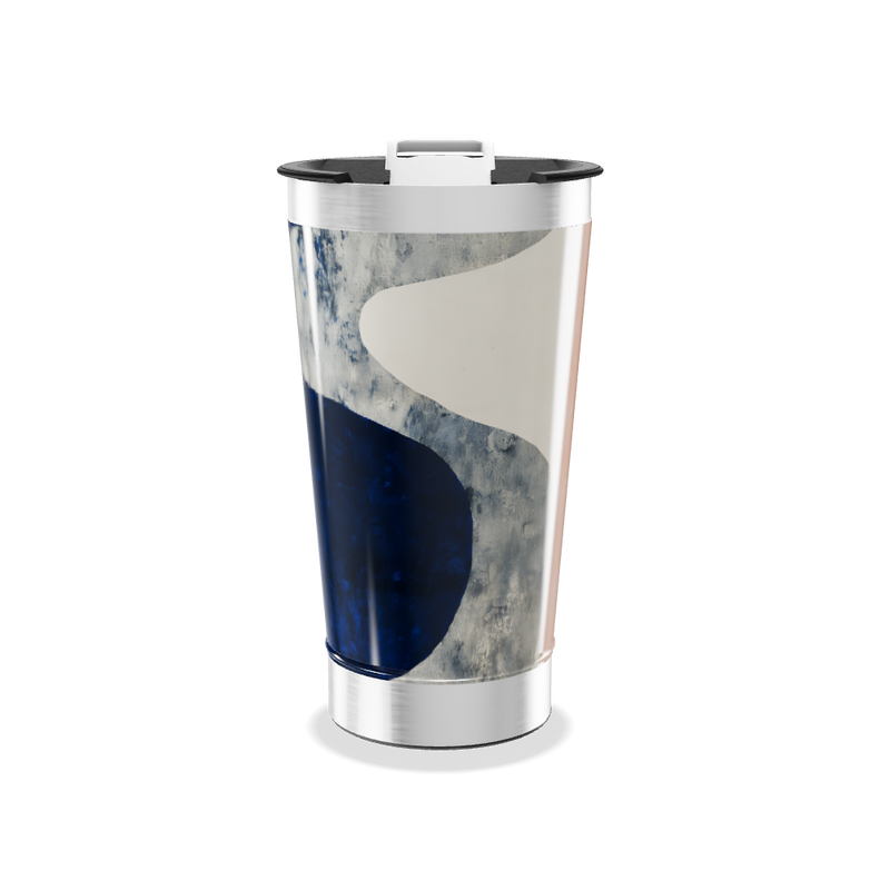 Copo Térmico - Azul Abstrato Aço Inox