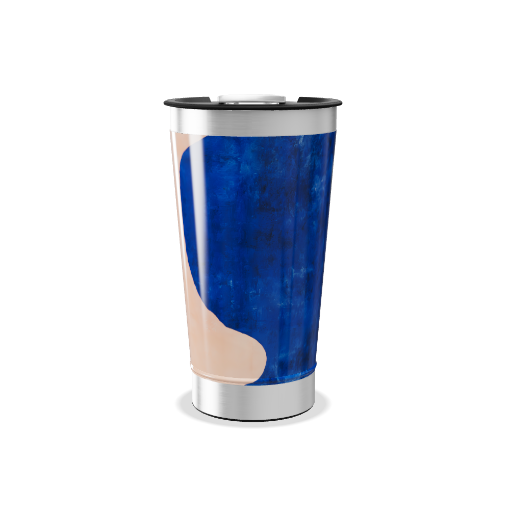 Copo Térmico - Azul Abstrato Aço Inox