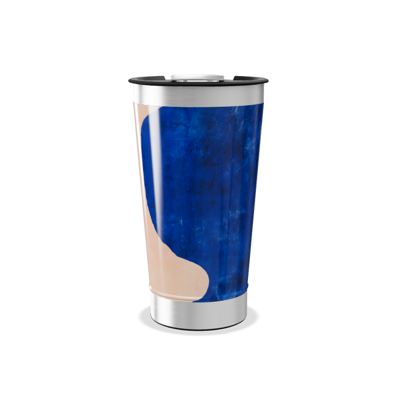 Copo Térmico - Azul Abstrato Aço Inox