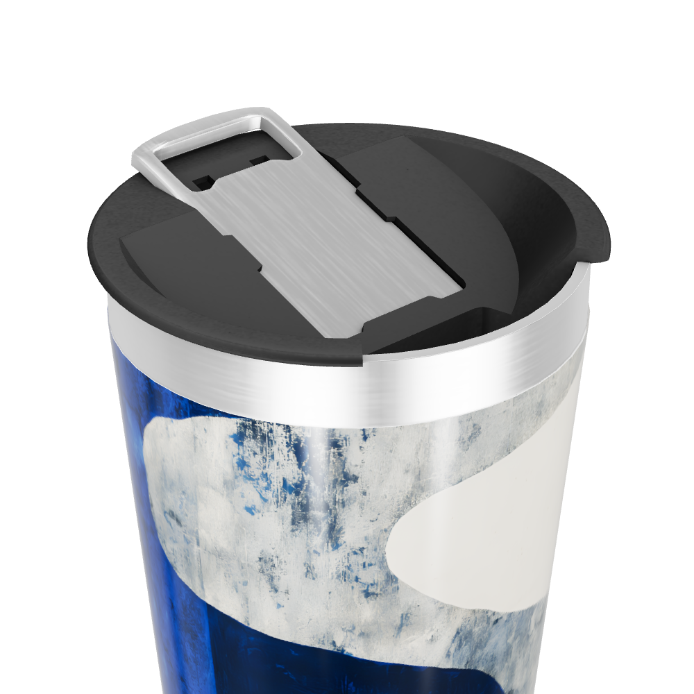 Copo Térmico - Azul Abstrato Aço Inox