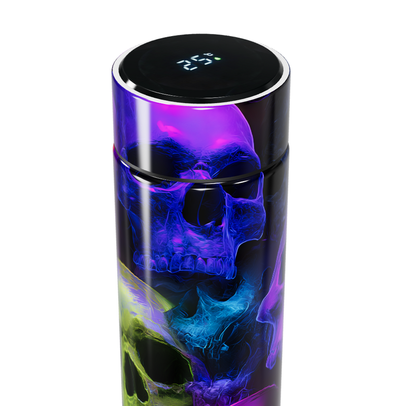 Garrafa Térmica Touch - Caveiras Coloridas