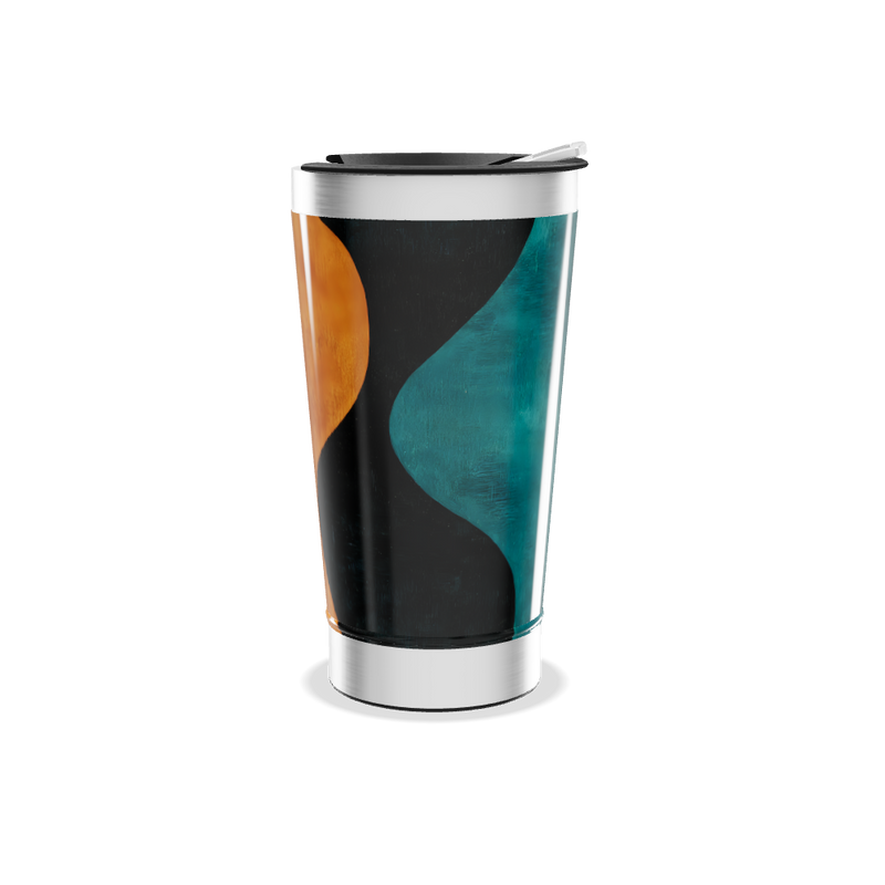 Copo Térmico - Estampa Abstrata Colorida