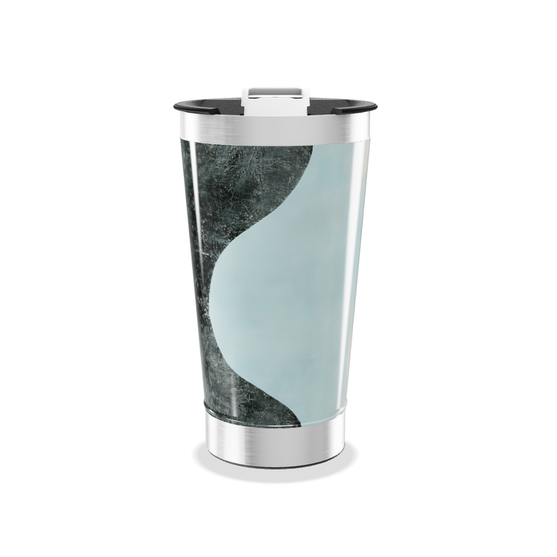 Copo Térmico - Azul com Design Curvo