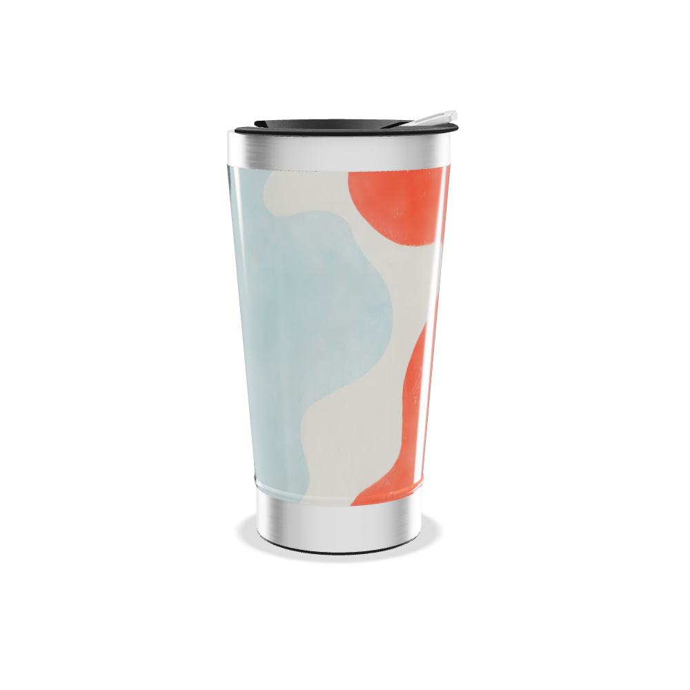 Copo Térmico - Azul com Design Curvo