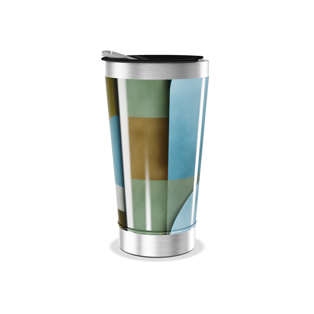 Copo Térmico - Estampa Azul Abstrata