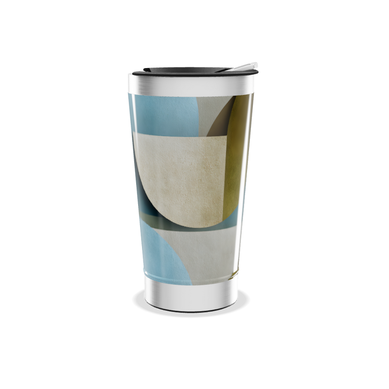 Copo Térmico - Estampa Azul Abstrata