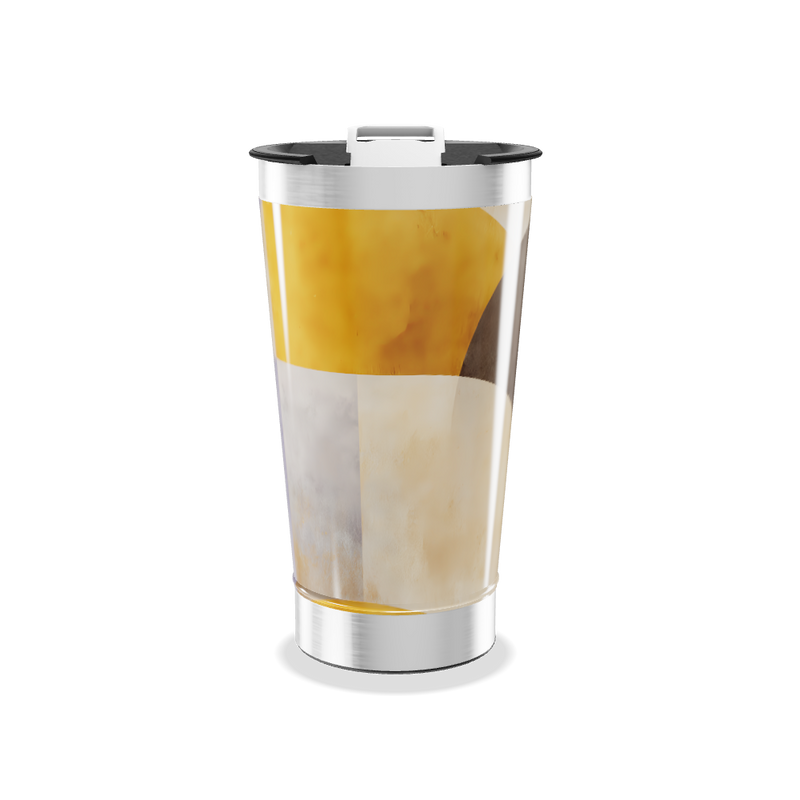 Copo Térmico - Design Abstrato Aço Inox