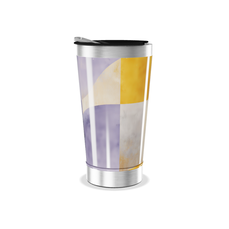 Copo Térmico - Design Abstrato Aço Inox