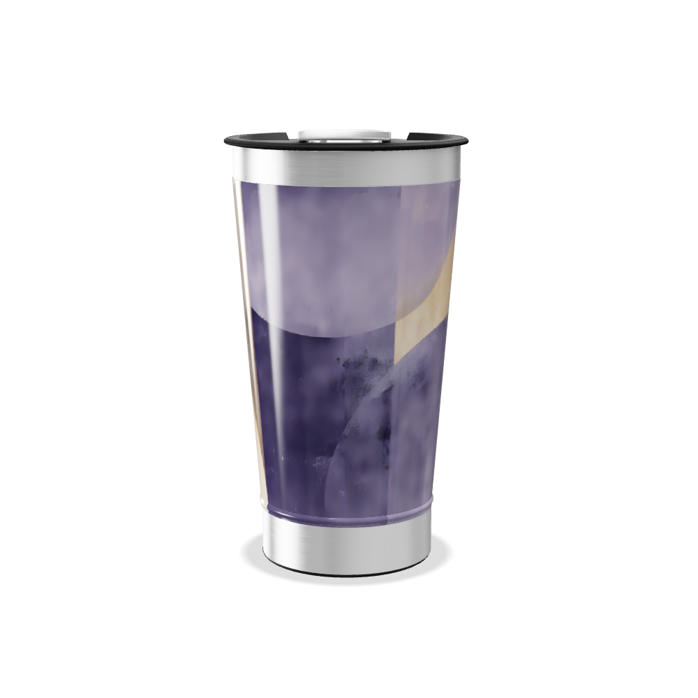 Copo Térmico - Design Abstrato Aço Inox