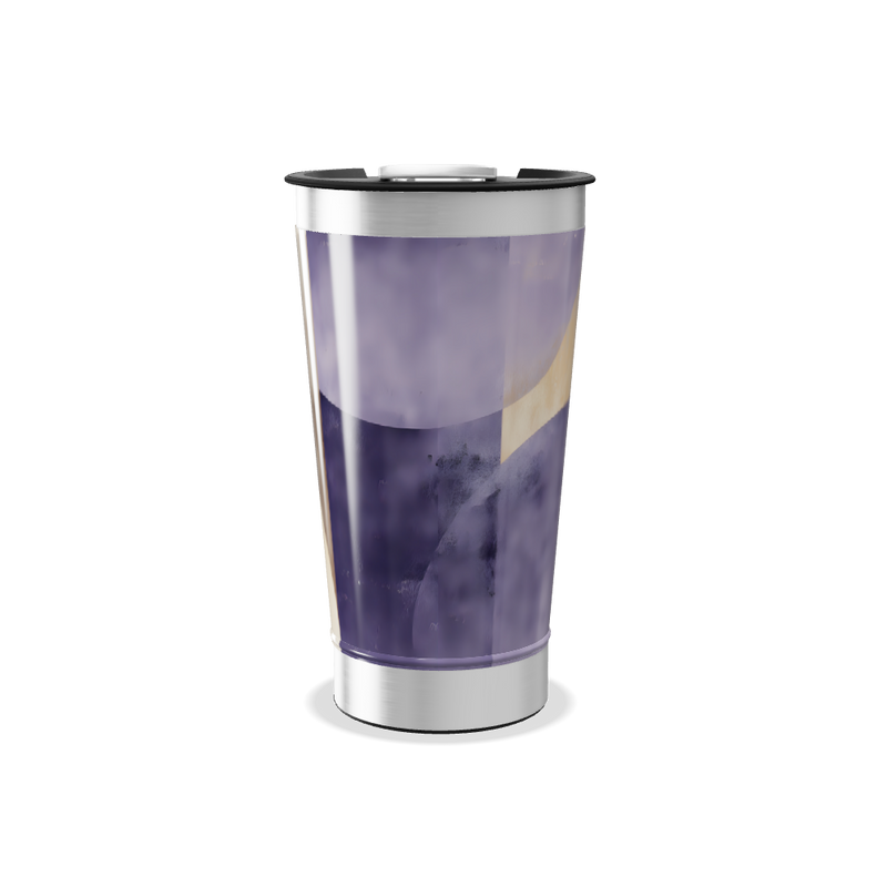 Copo Térmico - Design Abstrato Aço Inox
