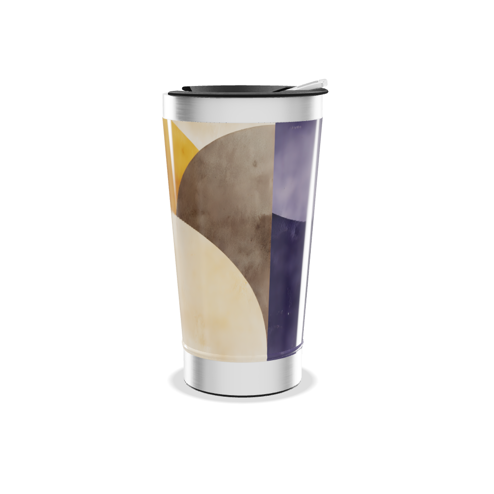 Copo Térmico - Design Abstrato Aço Inox
