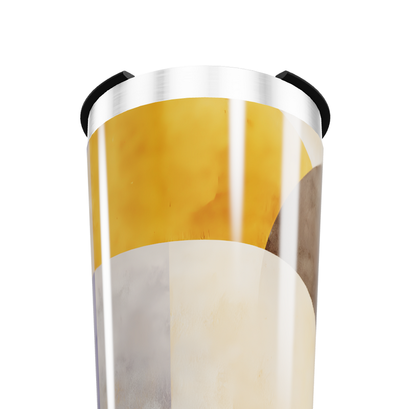 Copo Térmico - Design Abstrato Aço Inox